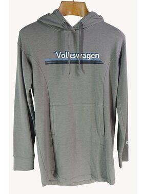 Ogio Volkswagen Womens Gray Pullover Hoodie Size M Logo Kangaroo Pocket VW Car